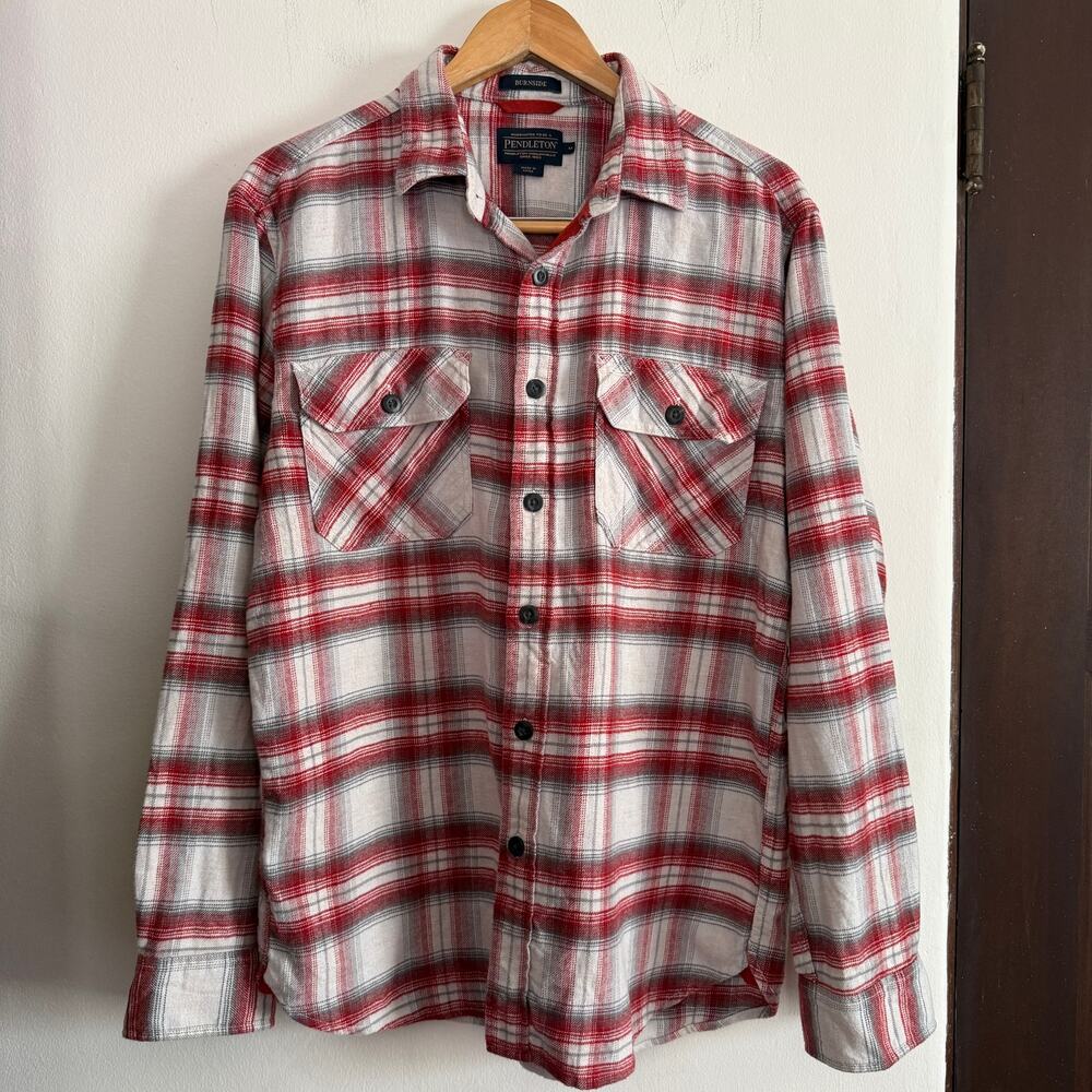 PENDLETON | Men's Plaid Flannel Burnside Button Down Shirt | Medium